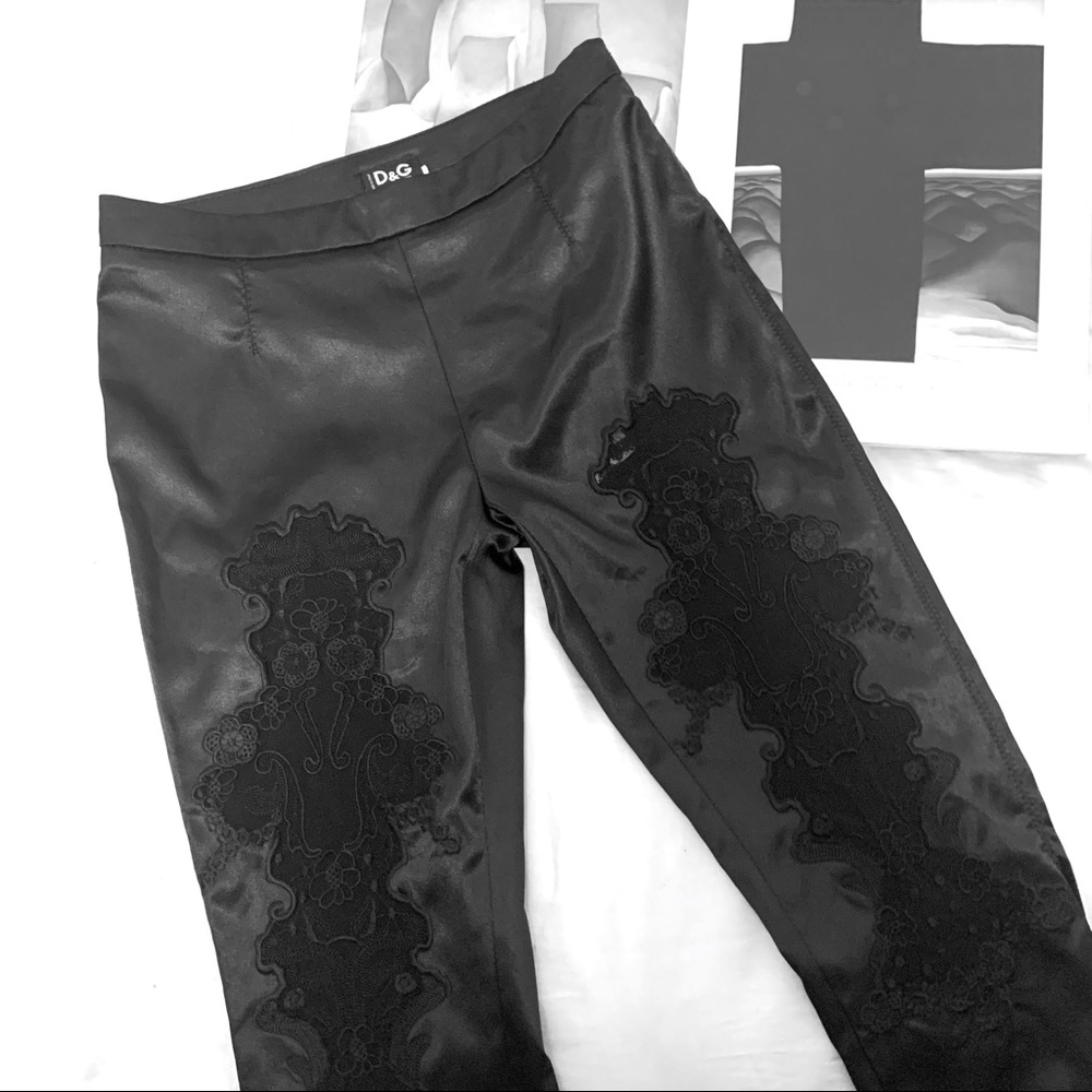NWT Dolce & Gabbana Silk & Lace Pants